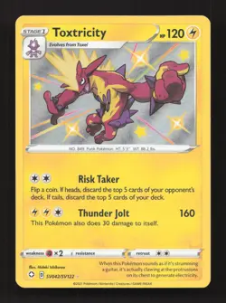 Toxtricity SV042/SV122 Shiny Rare Shining Fates Shiny Vault Pokemon LP - Image 1
