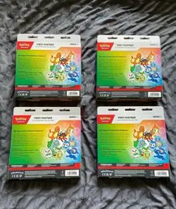 4 Packs Pokemon First Partner Illustration Collection Series 1 Sealed NEW - Image 2