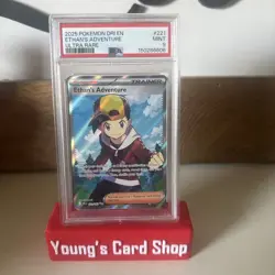 2025 POKEMON DRI EN-DESTINED RIVALS ULTRA RARE #221 ETHAN'S ADVENTURE PSA 9 - Image 1