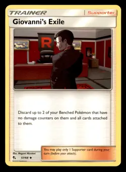 Giovanni's Exile 57/68 Uncommon Hidden Fates Pokemon Near Mint - Image 1
