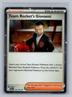 Team Rocket's Giovanni (Cosmos Holo) 174/182 Holo Pokemon NM - Image 1