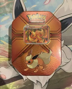Pokemon TCG XY Triple Effect Tin Sealed Flareon Ancient Origins Roaring Skies - Image 1