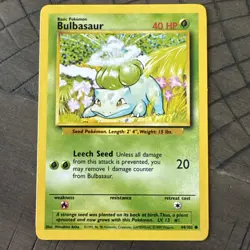 Pokemon TCG Bulbasaur Base Set 44/102 Regular Unlimited Common - NM - Image 1