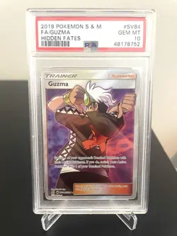 Pokemon Guzma Full Art 2019 Hidden Fates SV84/SV94 PSA 10 - Image 1