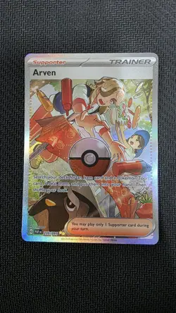Pokemon Arven Trainer SV: Paldean Fates Full Art Holo Illustration Rare 235/091 - Image 1
