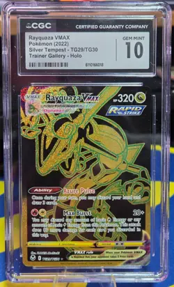 CGC 10 Pokemon - 2022 Rayquaza VMAX - TG29/TG30 Silver Tempest Trainer Gallery - Image 1