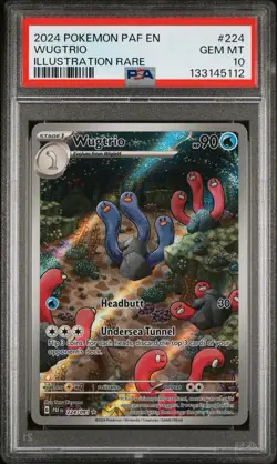 Pokemon TCG Wugtrio Illustration Rare 224/091 Paldean Fates Psa 10 - Image 1