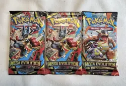 Pokemon TCG Mega Evolution Booster Packs (3) Factory Sealed NEW - Image 1