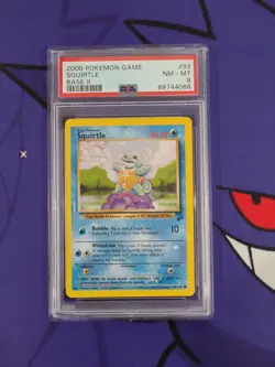 2000 Pokemon Game Squirtle Base Set II #93 PSA 8 - Image 1