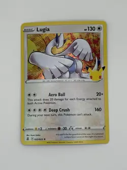 Lugia 022/025 Holo Rare Holo Celebrations NM Pokemon - Image 1
