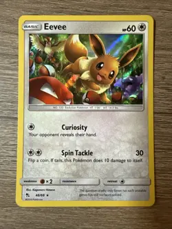 Pokemon TCG Eevee Hidden Fates 48/68 Holo Rare Never Played - Image 1