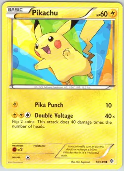 Pikachu 50/149 Common Boundaries Crossed Pokemon NM - Image 1