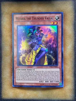 Yugioh Mithra the Thunder Vassal OP02-EN006 Super Rare LP - Image 1