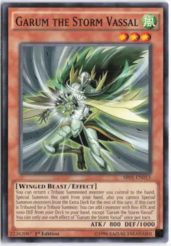 Yugioh - Garum the Storm Vassal SR01-EN015 1st Edition - Structure Deck: Emperor - Image 1