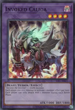 Yugioh Asia English Invoked Caliga SLF1-AE022 Super Rare - Image 1
