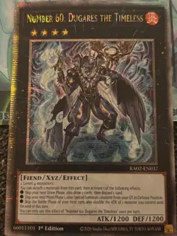 Yugioh 1x Number 60: Dugares the Timeless QCR Quarter Century RA02-EN037 1st NM - Image 2