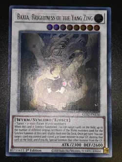 Yugioh! Baxia, Brightness of the Yang Zing - GFP2-EN130 - Ultra Rare - 1st Ed - Image 1