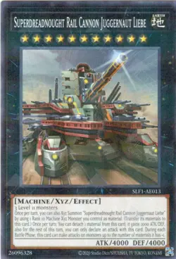 Yugioh Asia English Superdreadnought Rail Cannon Juggernaut Liebe SLF1-AE013 P-N - Image 1