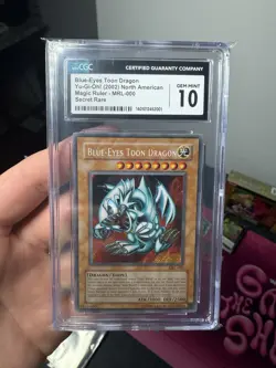 YUGIOH CGC 10 Blue-Eyes Toon Dragon MRL-000 Magic Ruler-Unlimited - Image 1