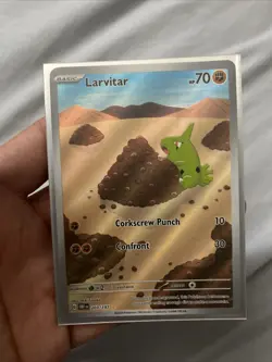 Larvitar Obsidian Flames Illustration Rare Card 203/197 Ungraded - Image 1