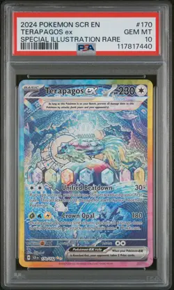 Terapagos EX 170/142 Special Illustration Rare Pokemon Stellar Crown PSA 10 GEM - Image 1