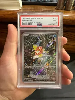 2023 POKEMON PAL EN-PALDEA EVOLVED #203 MAGIKARP ILLUSTRATION RARE PSA 9 - Image 1
