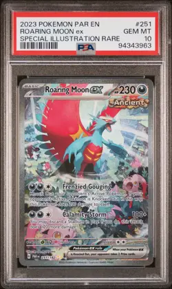 2023 POKEMON PAR EN-PARADOX RIFT #251 ROARING MOON EX PSA 10 - Image 1