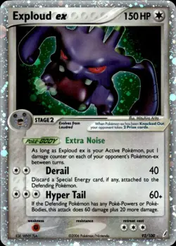 Exploud ex 92/100 EX Crystal Guardians Pokemon Heavily Played - Creased - Image 1
