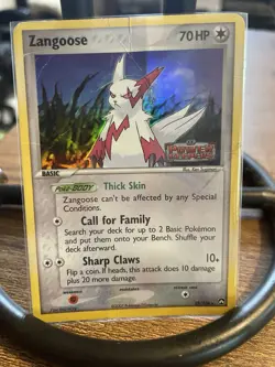 Pokemon TCG Zangoose EX Power Keepers 25/108 Reverse Holo Rare Basic 70 HP - Image 1