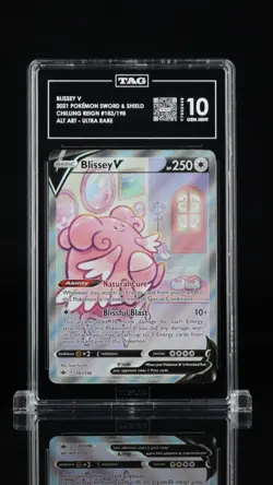 Pokemon Blissey V Full Art 183/198 Chilling Reign Ultra Rare Holo TAG 10 - Image 1