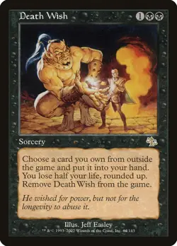 Death Wish Judgment NM Black Rare MAGIC THE GATHERING MTG CARD ABUGames - Image 1