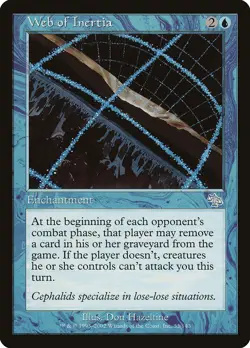 Web of Inertia Judgment NM Blue Uncommon MAGIC THE GATHERING MTG CARD ABUGames - Image 1