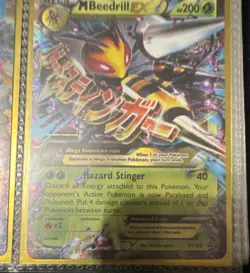 Pokemon M Beedrill EX Mega Promo Holo 200HP XY158 XY Insect English TCG Card - Image 1