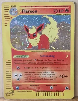 Skyridge Flareon HOLO Pokemon Card *Very Good Condition* H7/H32 2003 - Image 1