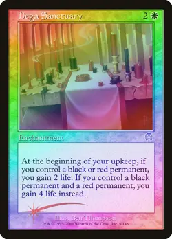 Dega Sanctuary FOIL Apocalypse PLD White Uncommon MAGIC MTG CARD ABUGames - Image 1