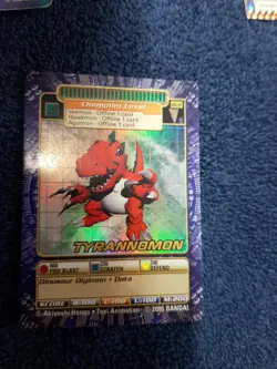 Tyrannomon BO-137 HOLO FOIL Digimon Digi-Battle Card - Image 1