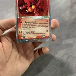 DOUBLE SWIRL Magmar ex 100/109 Ultra Rare Holo Ruby & Sapphire Pokemon TCG Card - Image 2