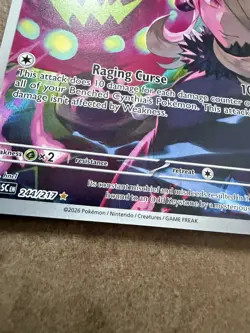 Cynthia’s Spiritomb 244/217 Full Art Trainer Pokemon Card - Crease - Image 3