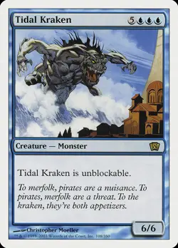 Tidal Kraken 8th Edition NM Blue Rare MAGIC THE GATHERING MTG CARD ABUGames - Image 1