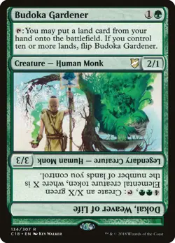 Budoka Gardener Commander 2018 NM Green Rare MAGIC THE GATHERING CARD ABUGames - Image 1