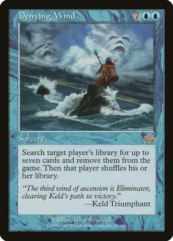 Denying Wind Prophecy PLD Blue Rare MAGIC THE GATHERING MTG CARD ABUGames - Image 1
