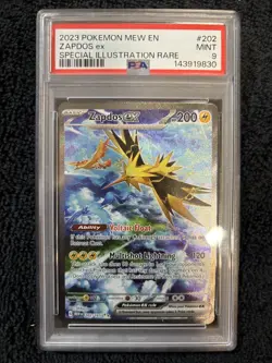 2023 POKEMON Mew EN 151 ZAPDOS ex Special Illustration Rare Card #202 PSA 9 - Image 1