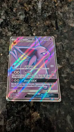 Pokemon TCG card Espeon GX (Full Art) 140/149 SM Base Set Holo NM - Image 1