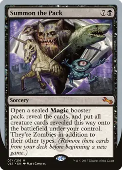 Summon the Pack Unstable NM Black Mythic Rare MAGIC GATHERING CARD ABUGames - Image 1