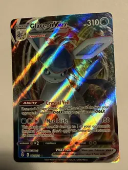 Glaceon VMAX 041/203 Evolving Skies Ultra Rare Holo Pokemon Card Mint - Image 1