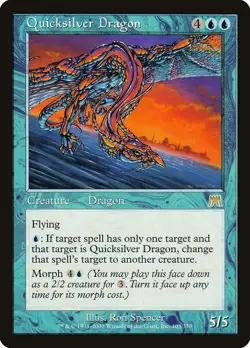 Quicksilver Dragon Onslaught PLD Blue Rare MAGIC THE GATHERING CARD ABUGames - Image 1