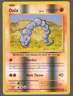 Onix 61/108 XY Evolutions Reverse Holo Common Fighting Pokemon Card 2016 NM - Image 1