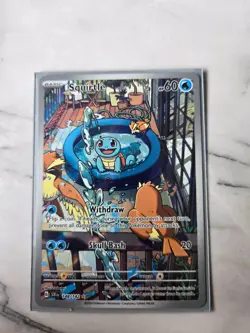 Squirtle 148/142 Stellar Crown Illustration Rare Pokemon TCG Card - Image 1