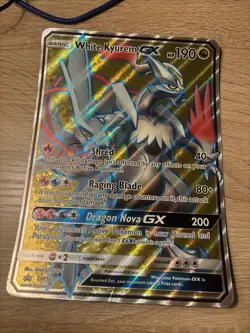 Pokemon TCG White Kyurem GX Full Art Jumbo Oversized Card SM141 - Image 1