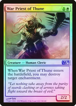 War Priest of Thune FOIL Magic 2011 / M11 PLD White Uncommon CARD ABUGames - Image 1